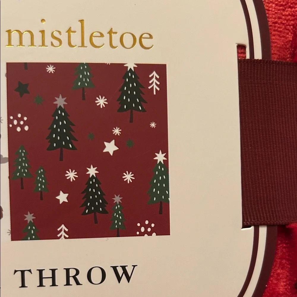 Holiday plush throw blanket